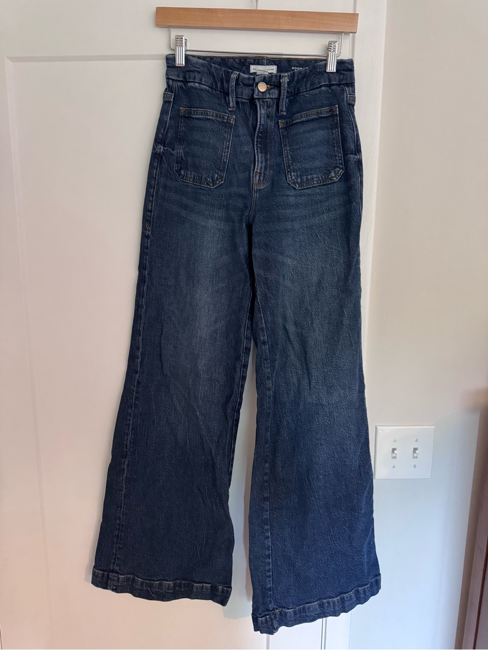 Good American Mid Wash palazzo Women's Jeans - Blue